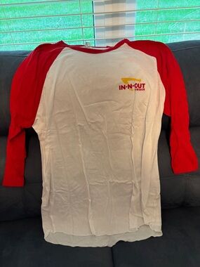 In & Out baseball tee Red & White Raglan Shirt
